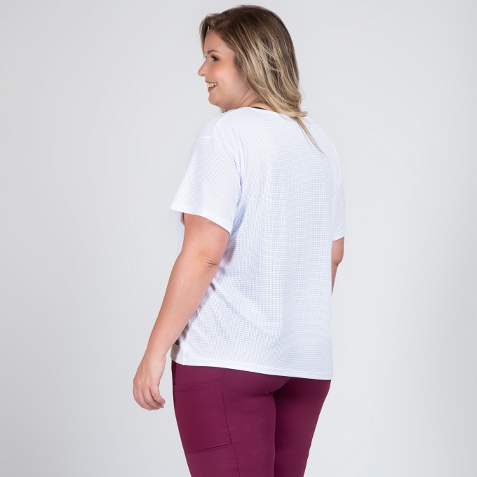 Blusa Plus Size Feminina T-shirt Tela Dry Fit Básica Verônica
