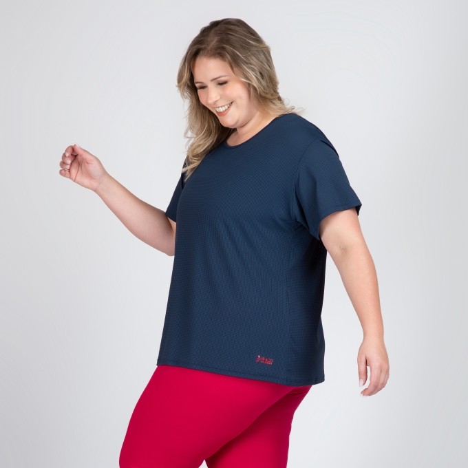 Blusa Plus Size Feminina T-shirt Tela Dry Fit Básica Verônica