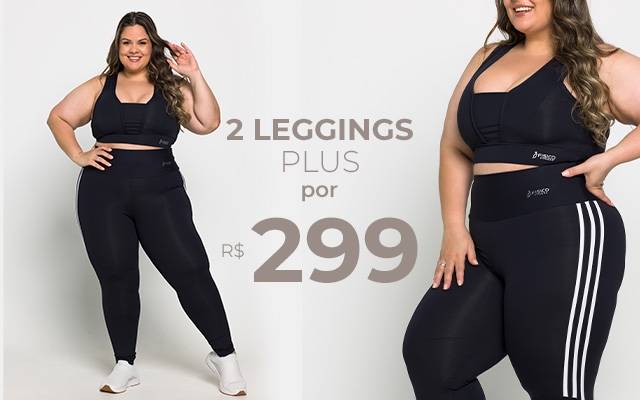 2 LEGGINGS PLUS POR 299 - Físico Fitness