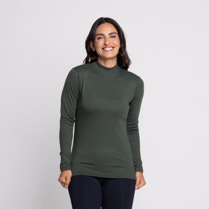 Blusa Gola Alta e Manga Longa Golinha