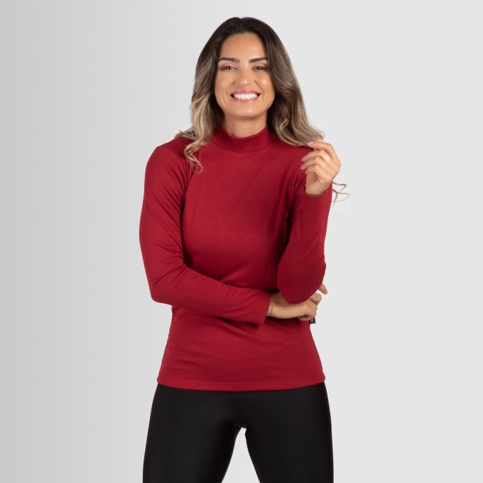 Blusa Gola Alta e Manga Longa Golinha