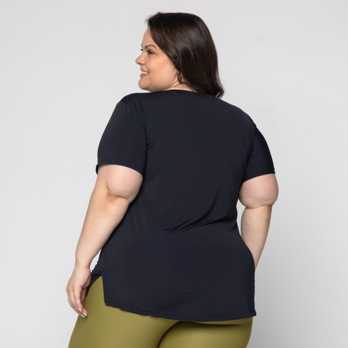 Blusa Debora V Grafiato Plus Size