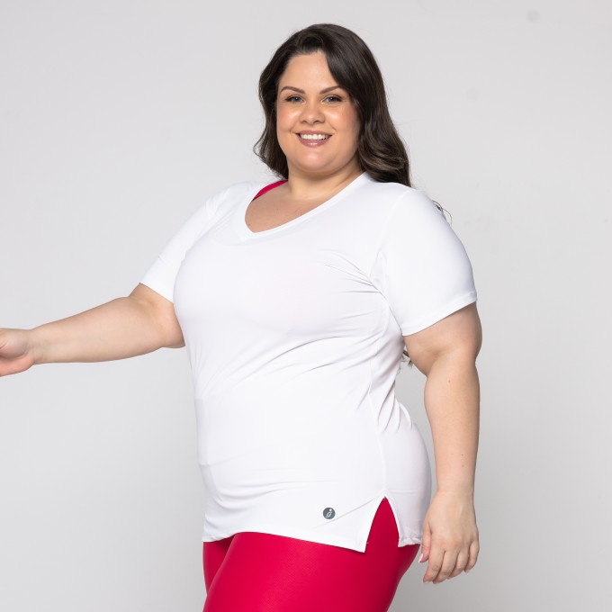 Blusa Debora V Grafiato Plus Size