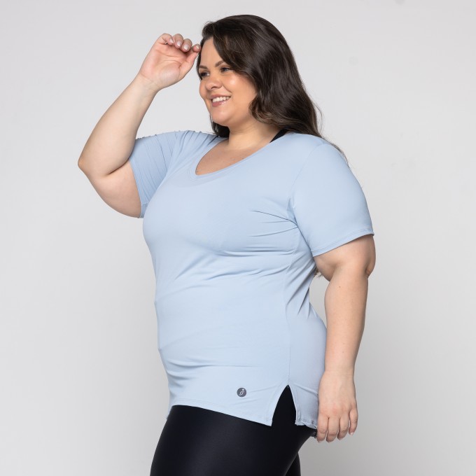 Blusa Debora V Grafiato Plus Size