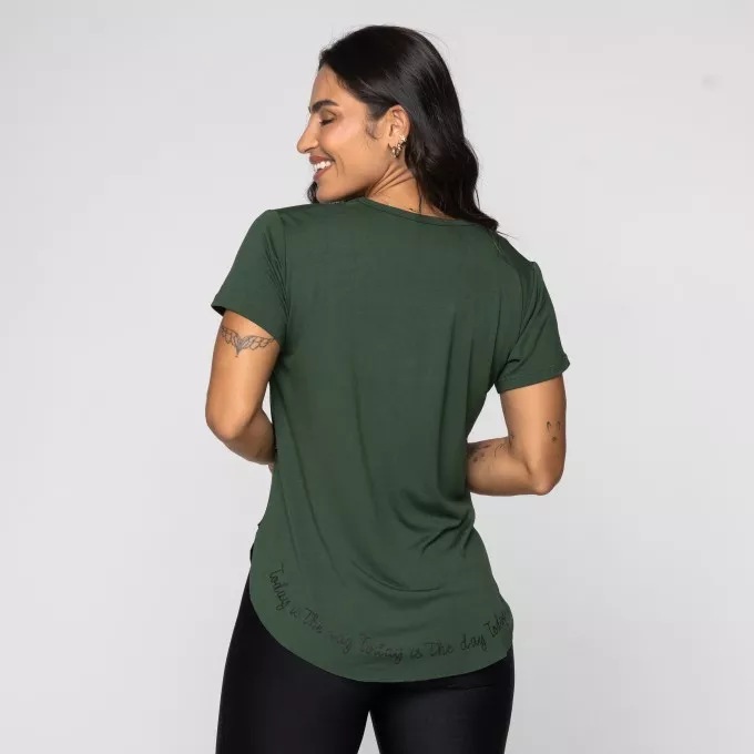 Blusa Long Line Com Silk Nas Costas Karina