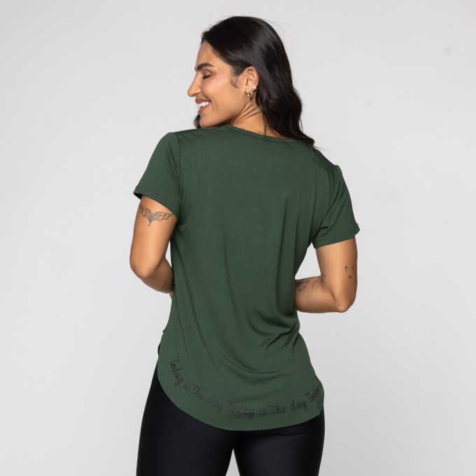 Blusa Long Line Com Silk Nas Costas Karina