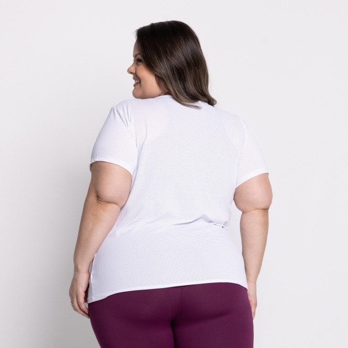 Blusa Plus Size Feminina T-shirt Tela Dry Fit Básica Verônica