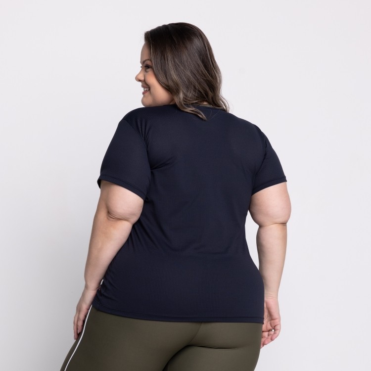 Blusa Plus Size Feminina T-shirt Tela Dry Fit Básica Verônica