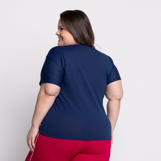 Blusa Plus Size Feminina T-shirt Tela Dry Fit Básica Verônica