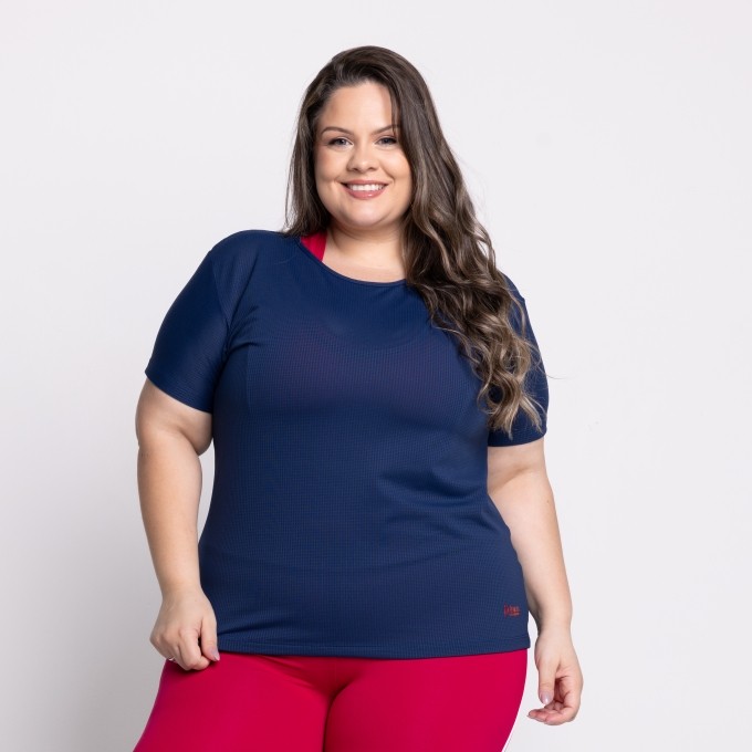 Blusa Plus Size Feminina T-shirt Tela Dry Fit Básica Verônica