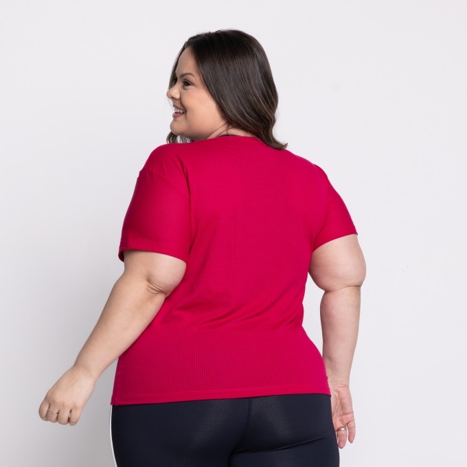 Blusa Plus Size Feminina T-shirt Tela Dry Fit Básica Verônica