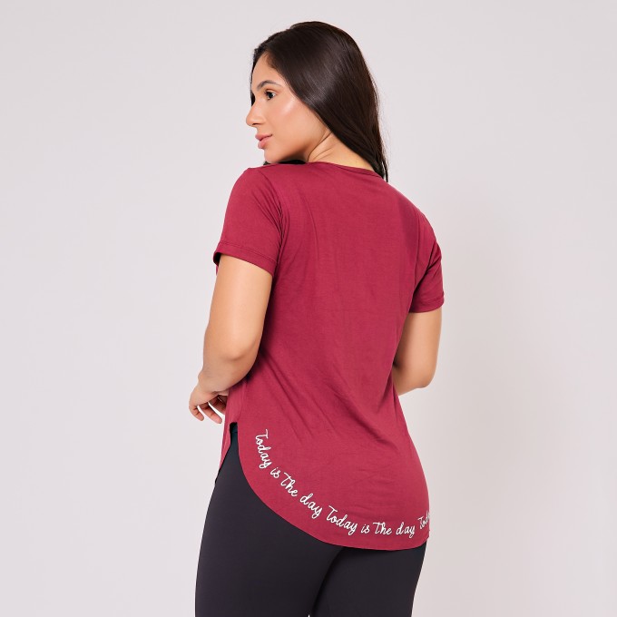 Blusa Long Line Com Silk Nas Costas Karina