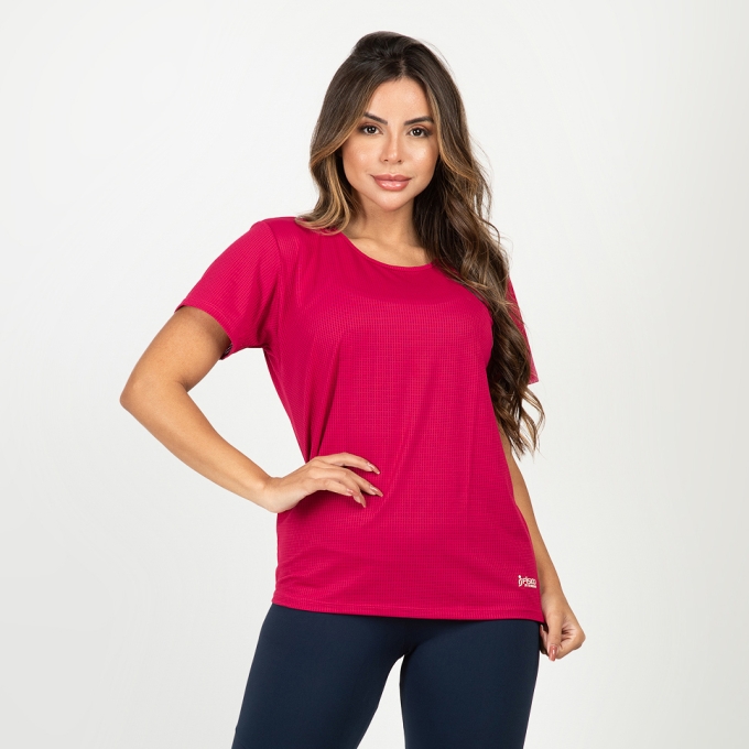 Blusa T-shirt Tela Dry Fit Básica Verônica