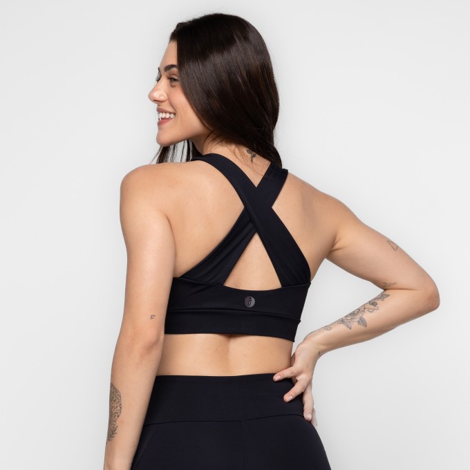 Top Fitness Larah Alças Cruzadas Keep Move