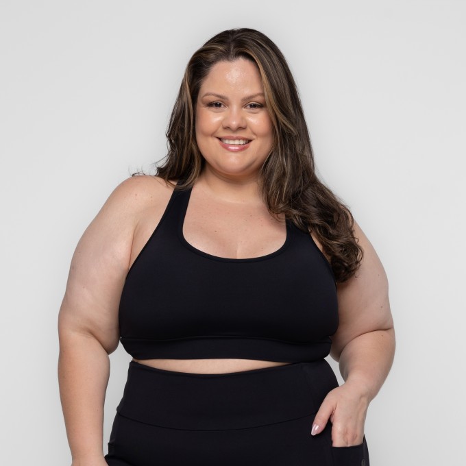 Top Fitness Plus Size Larah Alças Cruzadas Keep Move