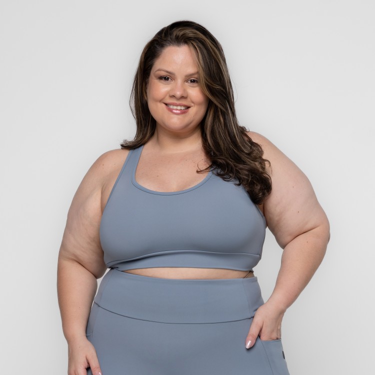 Top Fitness Plus Size Larah Alças Cruzadas Keep Move