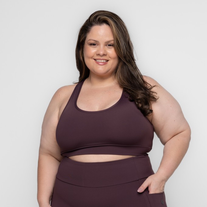Top Fitness Plus Size Larah Alças Cruzadas Keep Move