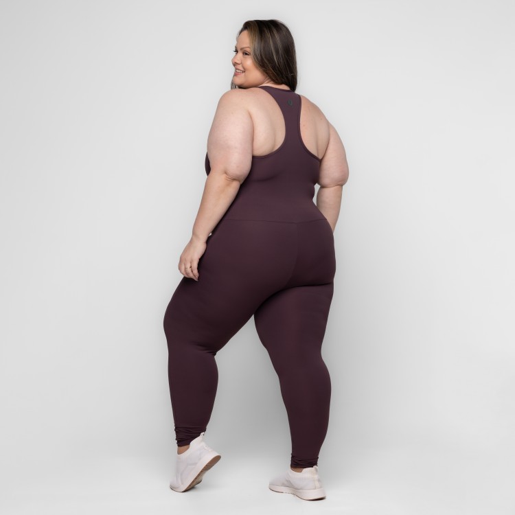 Macacão Fitness Plus Size Larah Nadador Keep Move