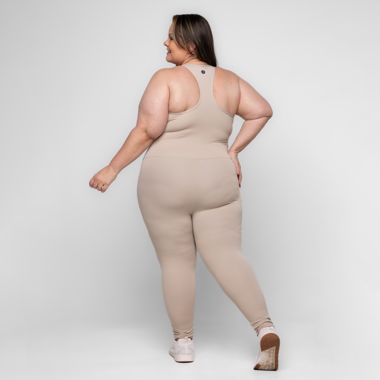 Macacão Fitness Plus Size Larah Nadador Keep Move