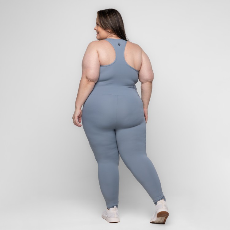 Macacão Fitness Plus Size Larah Nadador Keep Move