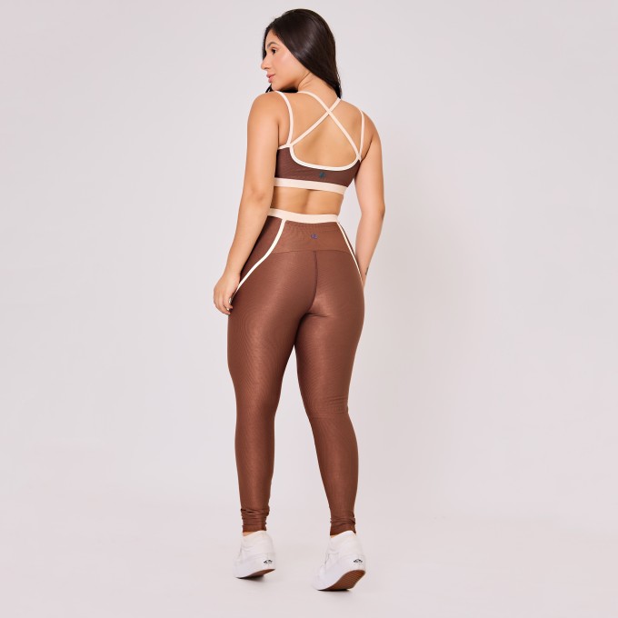 Kit Conjunto Fitness Top Sophia + Calça Sophia Wonder