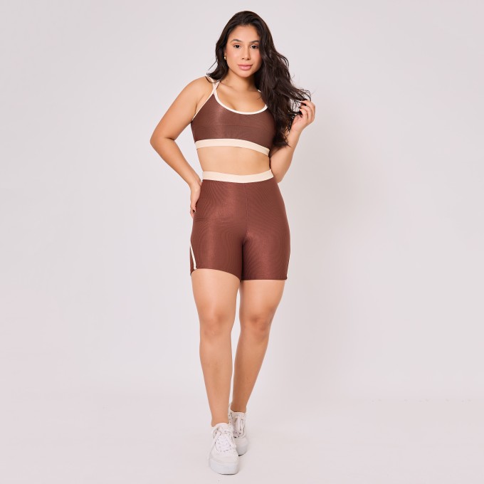 Kit Conjunto Fitness Top Sophia + Short Sophia Wonder