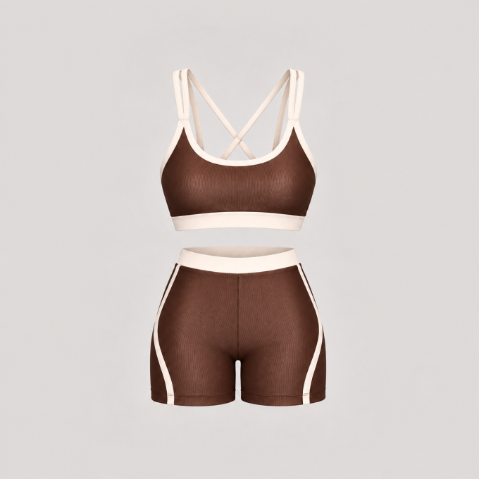 Kit Conjunto Fitness Top Sophia + Short Sophia Wonder
