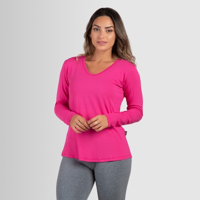 Blusa Tapa Bumbum Manga Longa e Gola V