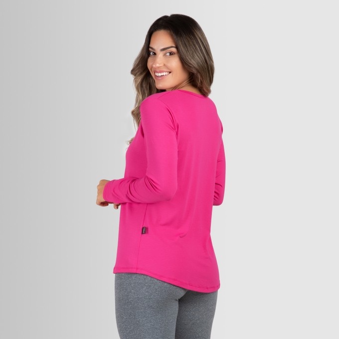 Blusa Tapa Bumbum Manga Longa e Gola V