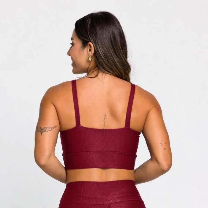 Top Fitness de Alcinha Embutido Antonella