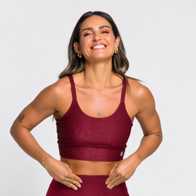 Top Fitness de Alcinha Embutido Antonella