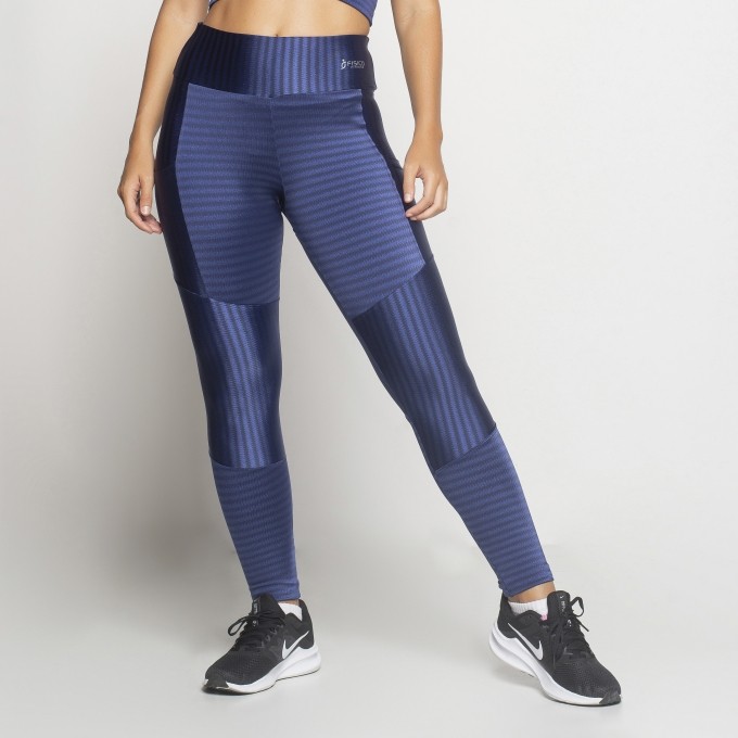 Calça Metalizada 3D Ikat com Bolsos