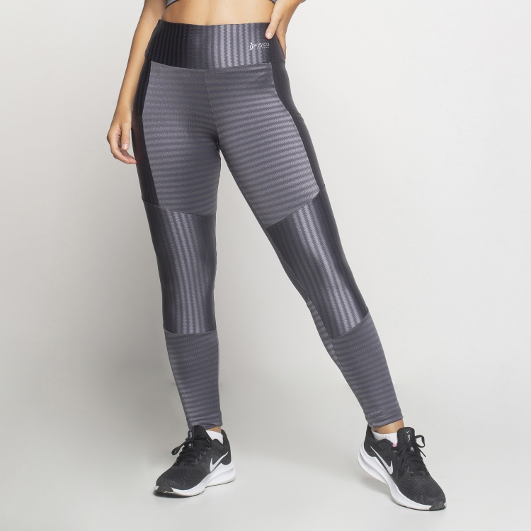 Calça Metalizada 3D Ikat com Bolsos