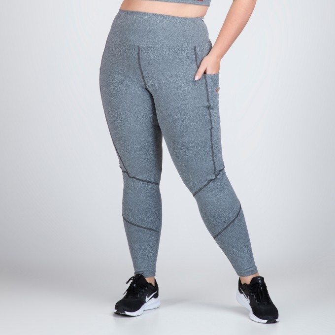 Calça Plus Size Cintura Alta com Bolsos Laterais Alexia