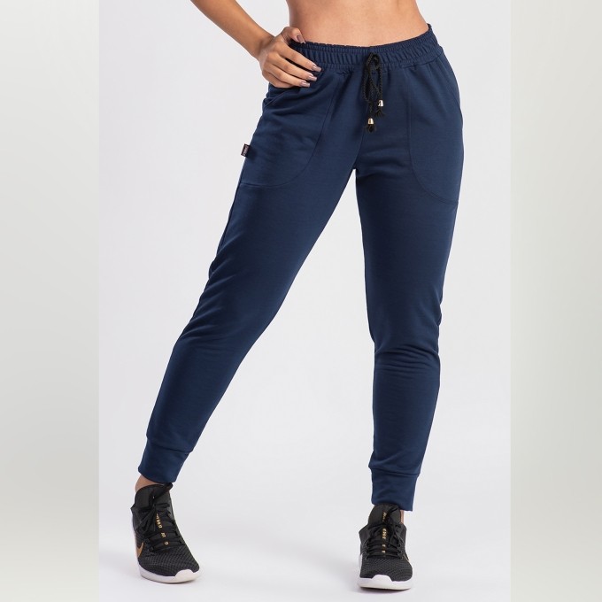 Calça Jogger Feminina  Cintura Alta  Moletim
