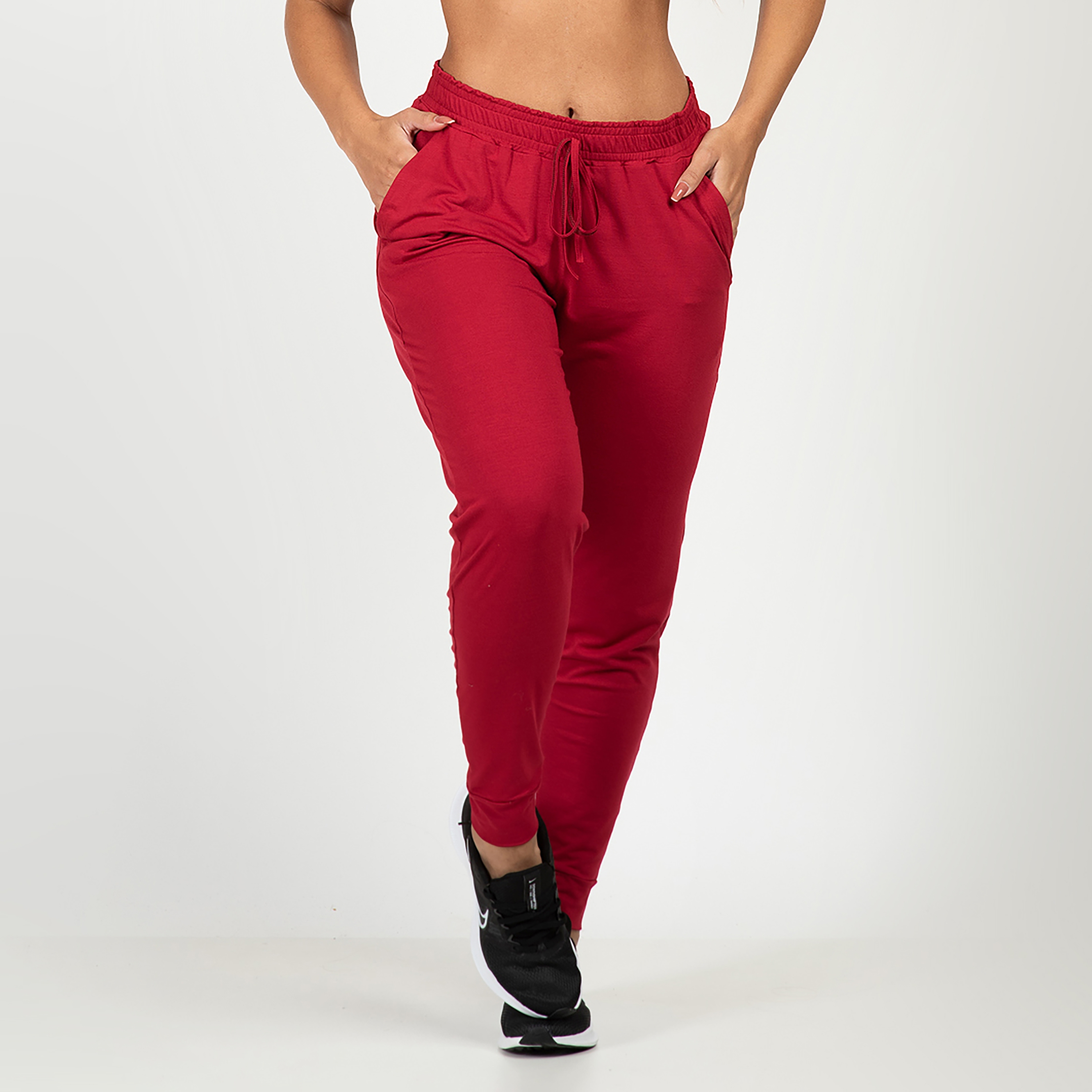 Calça Jogger Feminina Cintura Alta Viscolycra - Físico Fitness