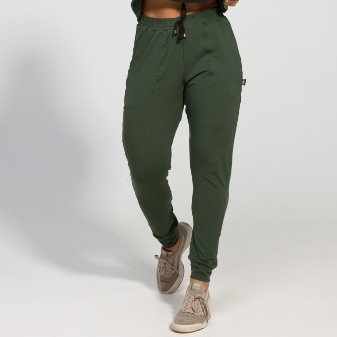 Calça Jogger Feminina Cintura Alta Moletim