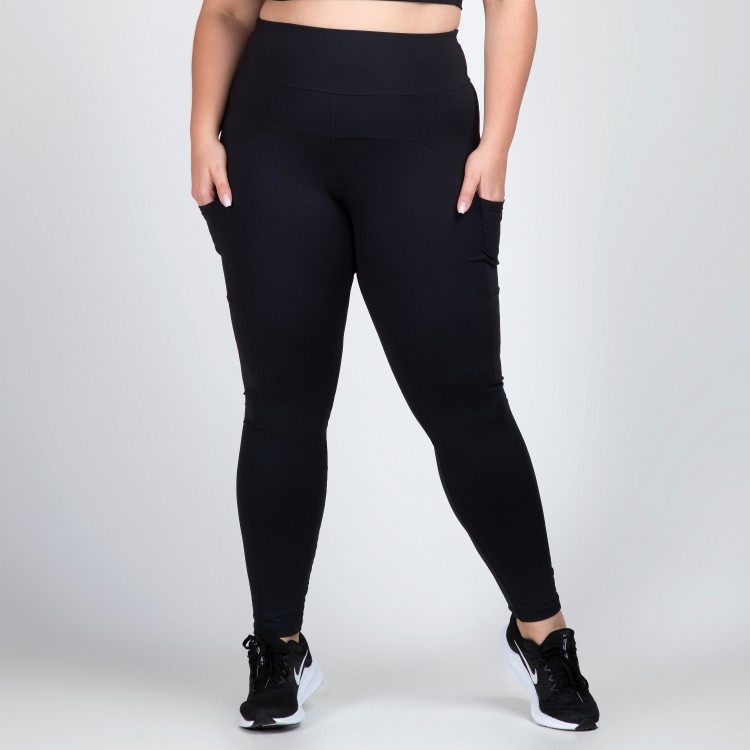 Calça Legging Com Bolsos Malu Plus Size