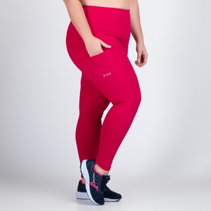 Calça Legging Com Bolsos Malu Plus Size