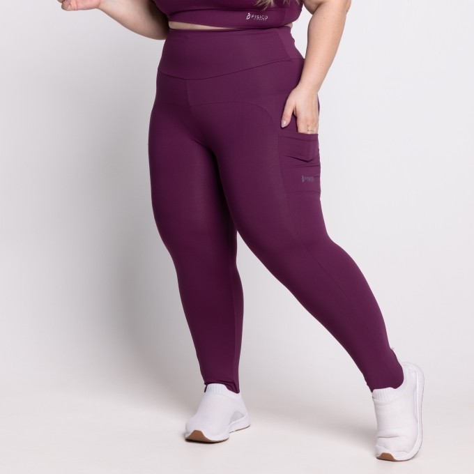 Calça Legging Com Bolsos Malu Plus Size