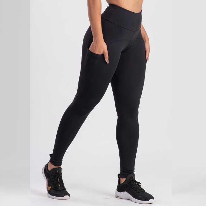 Calça Fitness Com Bolsos Laterais Malu