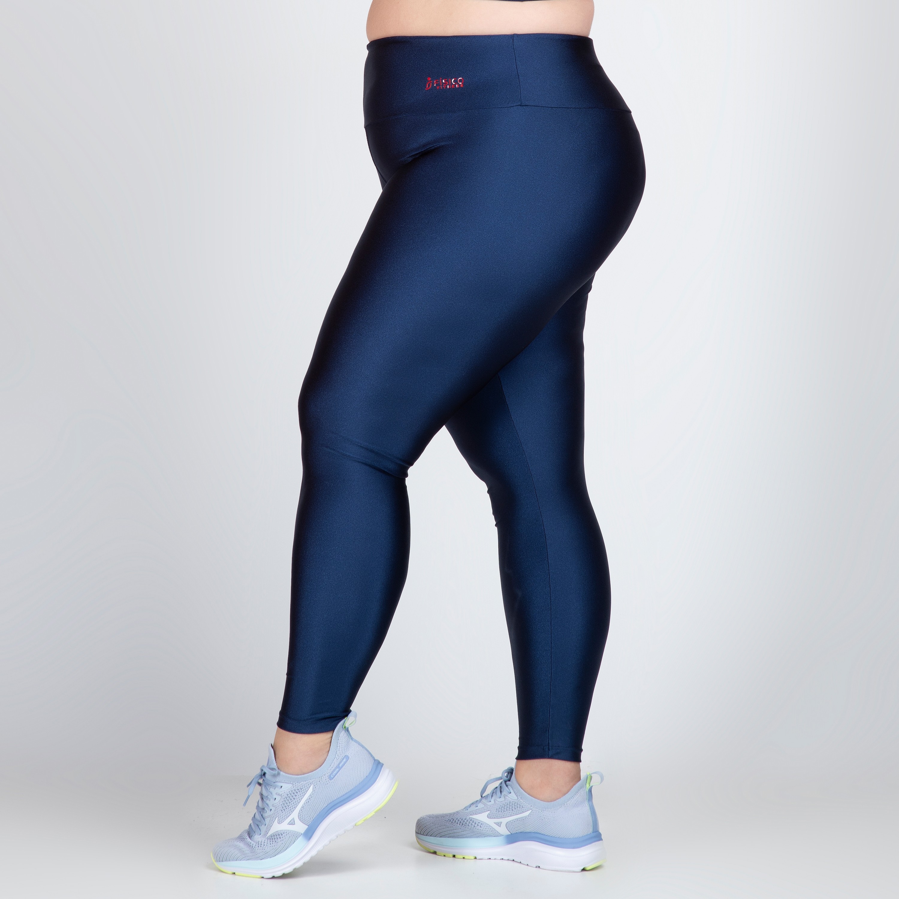 Cal a Legging Plus Size Metalizada Milena F sico Fitness