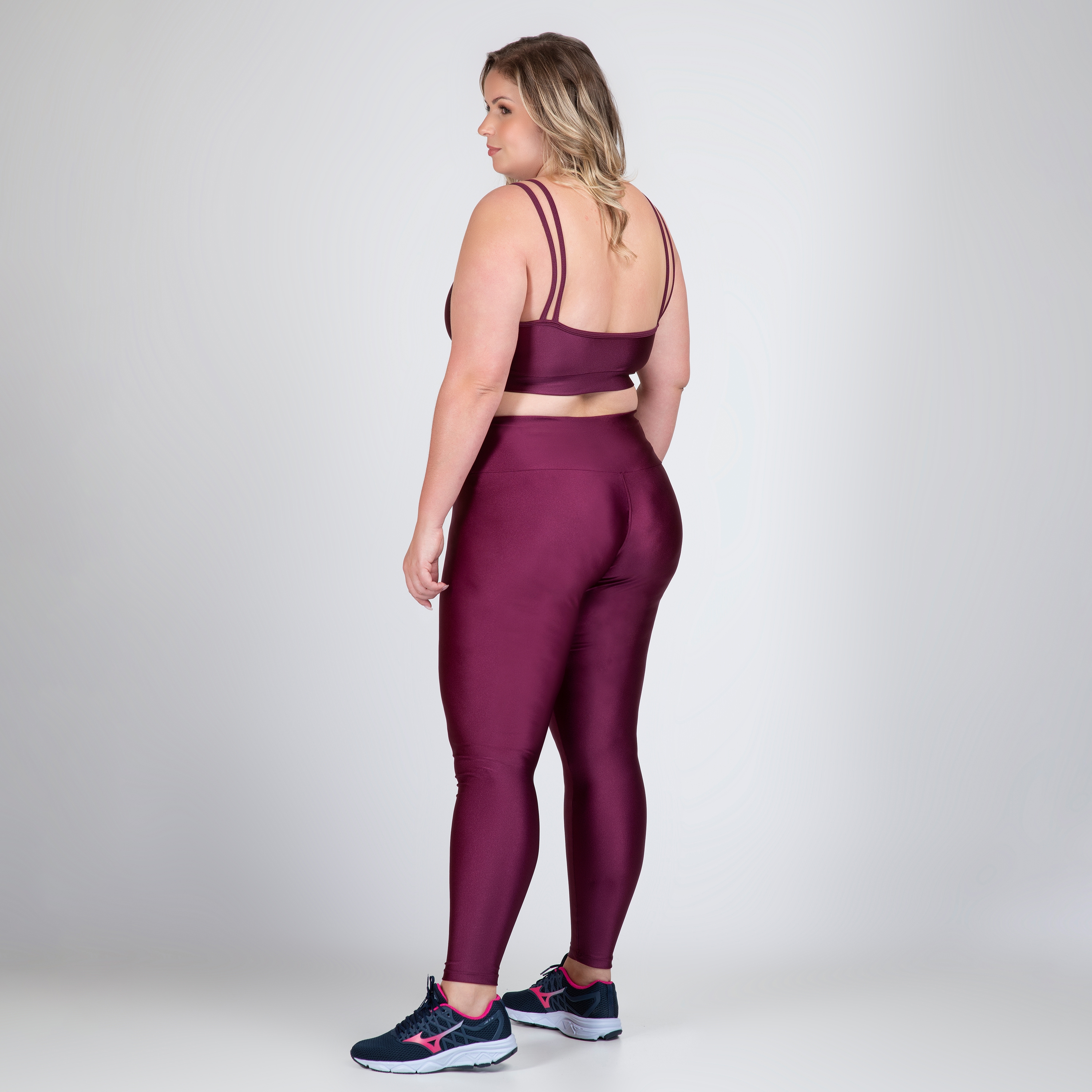 Calça Legging Plus Size Metalizada Milena - Físico Fitness