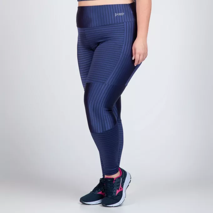 Calça Plus Size Metalizada 3D Ikat com Bolsos