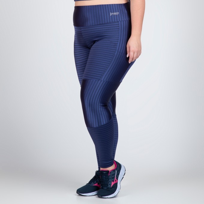 Calça Plus Size Metalizada 3D Ikat com Bolsos
