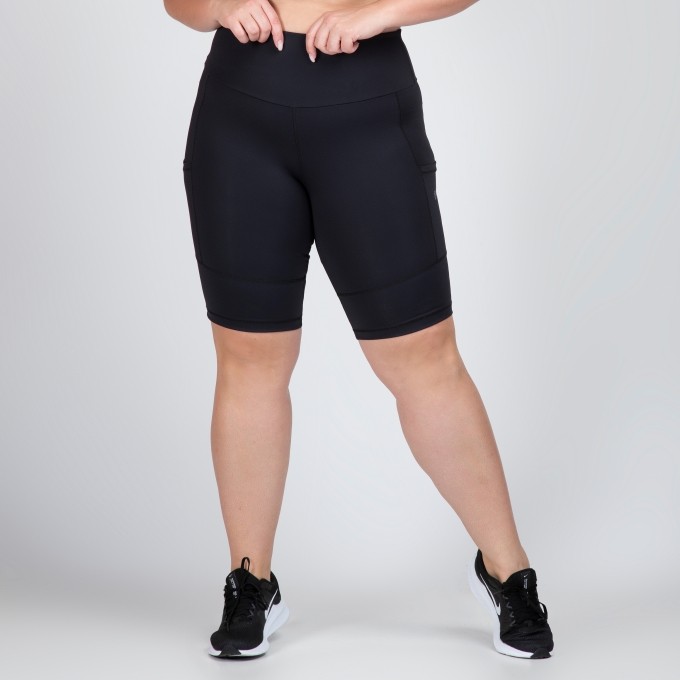 Bermuda Plus Size Ciclista com Bolsos Laterais Jolie