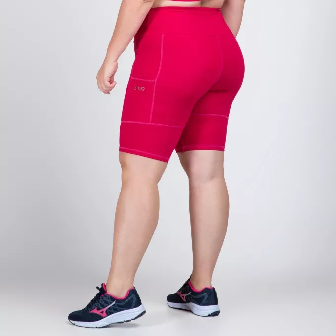 Bermuda Plus Size Fitness Ciclista com Bolsos Laterais - Jolie