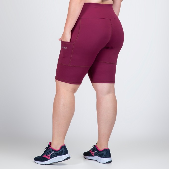 Bermuda Plus Size Fitness Ciclista com Bolsos Laterais - Jolie