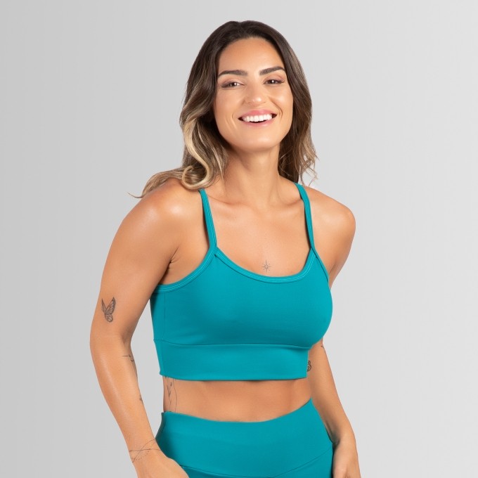 Top Fitness De Alcinha Com Bojo Removível