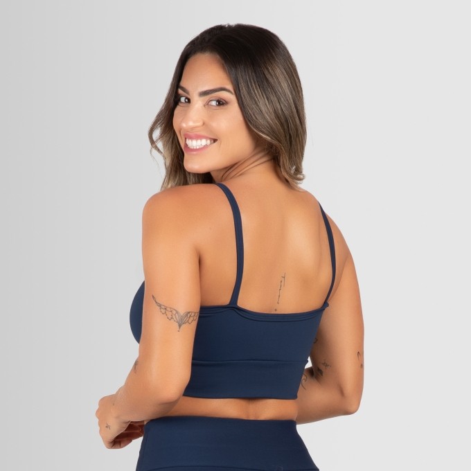 Top Fitness De Alcinha Com Bojo Removível